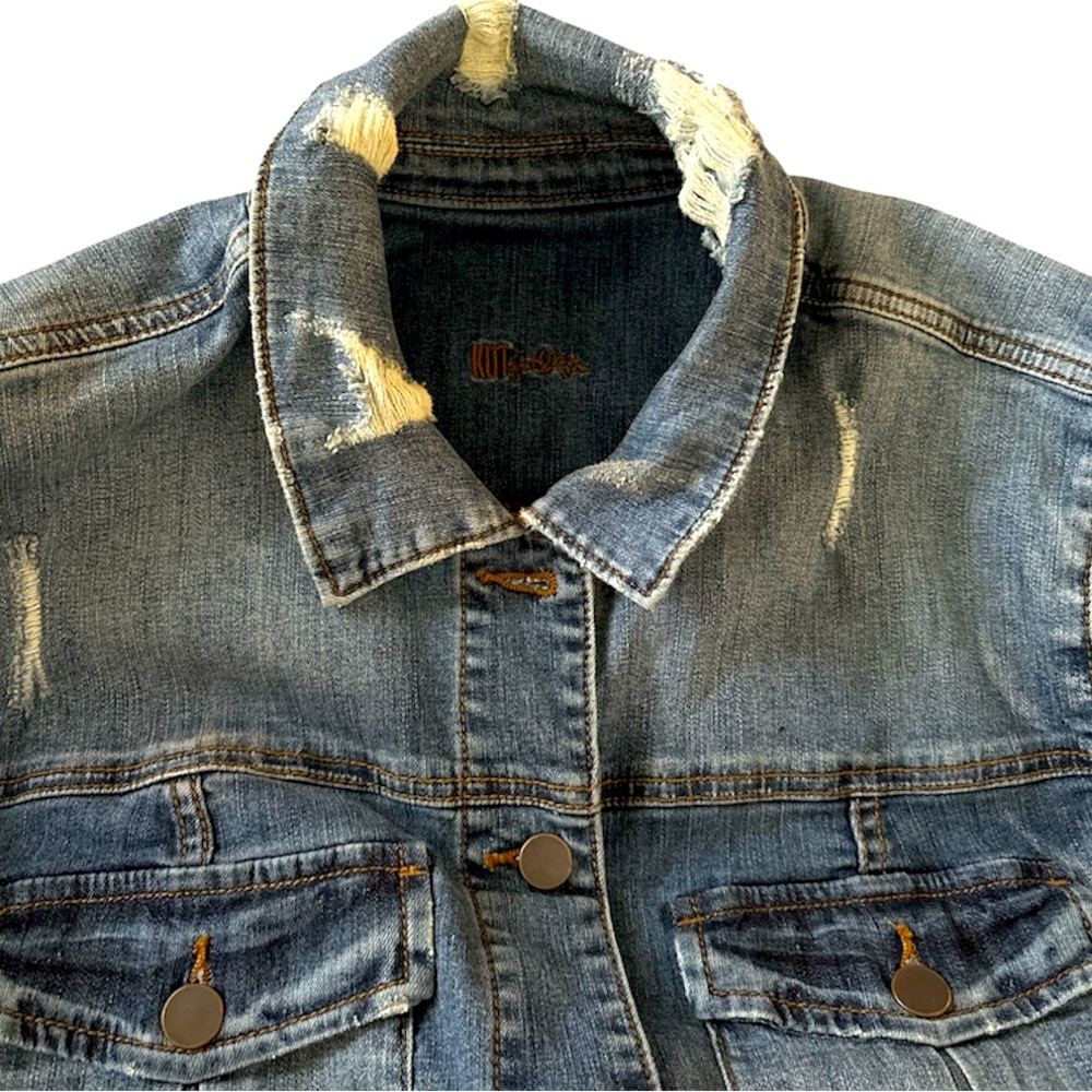 KUT FROM THE KLOTH➕Destroyed Denim Jacket - Picture 6 of 13